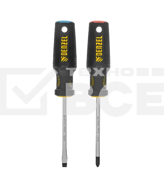 Набор отверток Denzel 2 шт., PH+SL, S2, 3к рукоятка