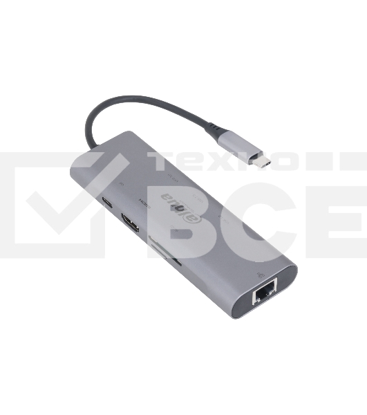 Док станция Dahua 8 in 1 USB 3.1 Type-C to USB 3.0 + HDMI + RJ45 + SD/TF + PD Docking Station