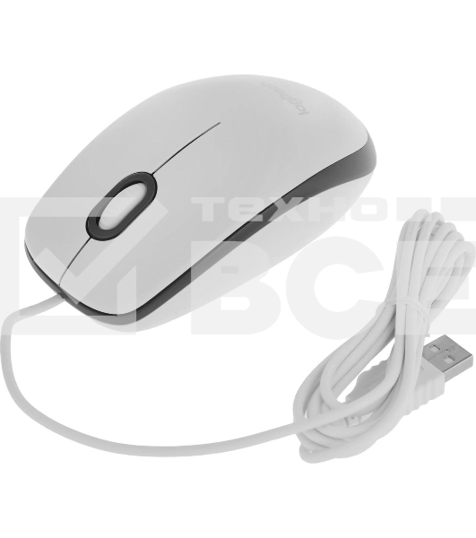 Мышь проводная Logitech M100 белый, 1000 dpi, USB, кнопки - 3