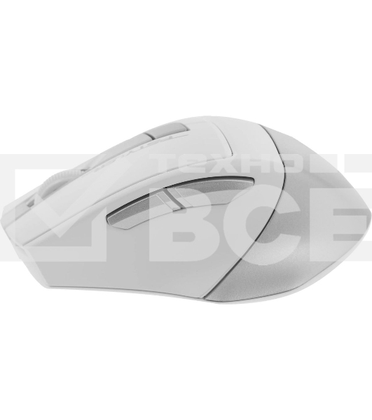 Мышь беспроводная A4Tech Fstyler FG35 серебристый/белый, 2000 dpi, радиоканал, USB, кнопки - 6