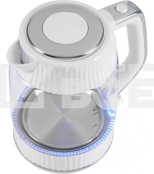 Чайник электрический Vitek VT-WK1059 1.7л. 2200Вт белый корпус: стекло/пластик