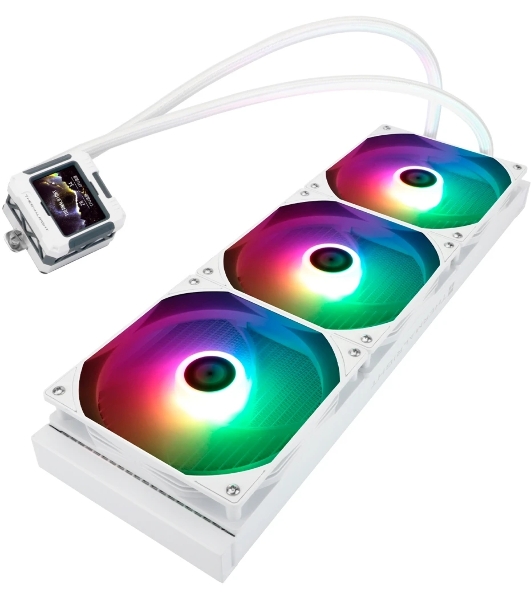 Водяное охлаждение для процессора Thermalright Frozen Warframe 420 ARGB (420мм, LED, White, ARGB/Fans: 3x140мм, 88.7CFM, 29.8dBA, 1750RPM/Pump height 60мм, 23dBA, 3000RPM, Rad thickness 27мм/S: 1851, 1700, 1200, 115X, 2011, 2066, AM5, AM4)