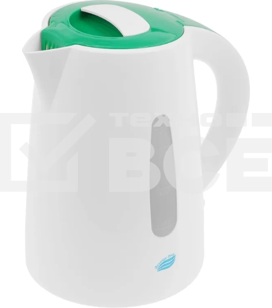 Чайник электрический Великие Реки Томь-1 белый/зеленый