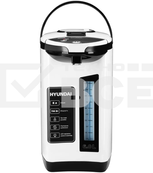 Термопот Hyundai HYTP-3850 6л. 750Вт белый/черный