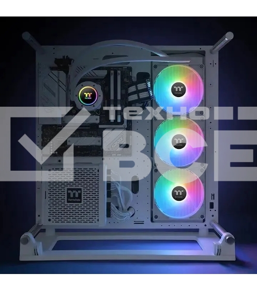 Система водяного охлаждения Thermaltake TH420 V2 Snow Edition ARGB Soc-AM5/AM4/1151/1200/1700 белый 4-pin 34.7dB Al+Cu Ret (CL-W378-PL14SW-A)