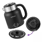 Чайник электрический Kitfort КТ-6196-1 1.5л. 2200Вт черный/серебристый (корпус: нержавеющая сталь), фото4