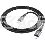 Кабель Hoco X86 iP Spear PD USB Type-C (m)-Lightning (m) 1м черный коробка, фото3