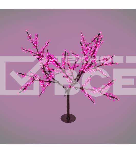 Светодиодное дерево Neon-night Сакура, высота 1,5м, диаметр кроны 1,8м, розовые светодиоды, IP65, понижающий трансформатор в комплекте
