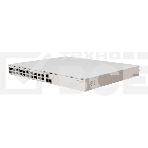 Коммутатор Mikrotik CRS520-4XS-16XQ-RM Cloud Router Switch with Quad-Core AL52400 2 GHz CPU, 4 GB RAM, 98CX8410 switch chip, 2 x 10G Eth ports, 4 x 25G SFP28 ports, 16 x 100G QSFP28 ports, RouterOS L5, 1U rackmount enclosure, dual hot-swap PSU, 4 x hot-sw, фото 1