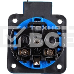 Розетка панельная IEK MAGNUM PSN71-016-3-2-44-K07 2P+PE 16А IP44 РП11-3 с защ. крышкой с заземл. син., фото3