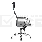 Кресло руководителя Бюрократ CH-609SL/BLACK TW-01 TW-11 черный, спинка сетка, искусст.кожа/ткань, крестовина хром, фото13