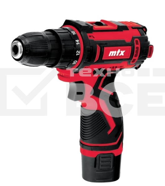 Дрель-шуруповерт MTX CDS-12, Аккумуляторная, 12В, Кейс