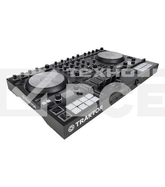 Контроллер DJ [25221] Native Instruments [Traktor Kontrol S4 Mk3] 4-х канальный, для Traktor Pro, 2 цветных дисплея, 16 RGB пэдов, 24бит/96кГц, 2 стерео phono/line входа, 2 стерео line выхода, 2 mic входа, 2 стерео выхода, 2 выхода на наушники, USB-хаб