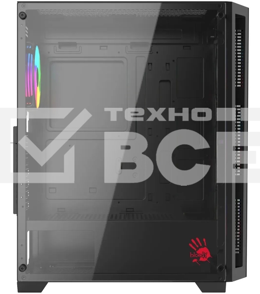 Компьютерный корпус Bloody BD-CC120F черный без БП ATX 8x120мм 1xUSB 2.0 1xUSB 3.0 audio bott PSU