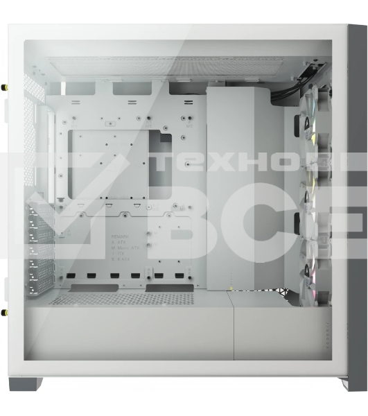 Компьютерный корпус Corsair iCUE 5000X RGb CC-9011213-WW Tempered Glass Mid-Tower Smart Case, White