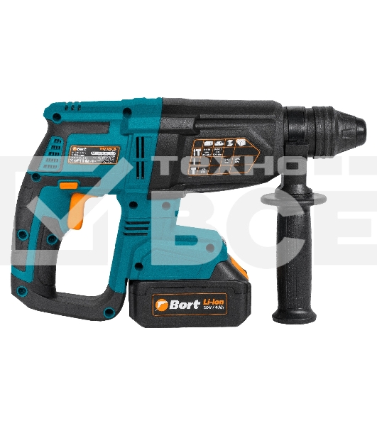 Перфоратор аккумуляторный Bort BHD-20Li-BL (2x4,0А.ч) (93412697) Напряжение аккумуляторной батареи 20 В; Двигатель Бесщеточный двигатель; Энергоемкость аккумуляторной батареи 4 А·ч; Тип аккумуляторной батареи Li-Ion; Скорость холостого хода ...1200 об/мин