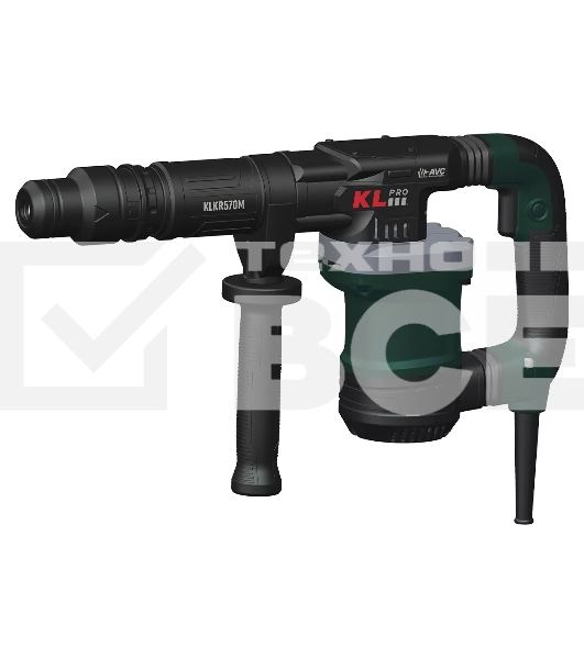 Отбойный молоток профессиональный KLPRO KLKR570M (сеть, 1200Вт, SDS Max, 14Дж,3100уд/мин)