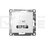 Розетка USB SE тип-C 65W высокоскор. заряд. QC, PD, мех. AtlasDesign белый, фото2