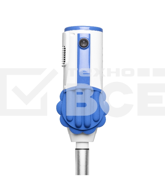 Пылесос вертикальный BBK BV2512 белый/синий, питание от сети, 100 Вт, уборка сухая, пылесборник 0.5 л