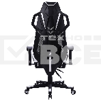 Кресло игровое Cactus CS-CHR-090BLW черный/белый, сиденье черный/белый, эко.кожа, крестовина пластик, пластик черный/белый, фото15