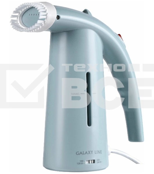 Отпариватель Galaxy Line GL 6196, синий, ручной, 700 Вт, контейнер для воды 150 мл