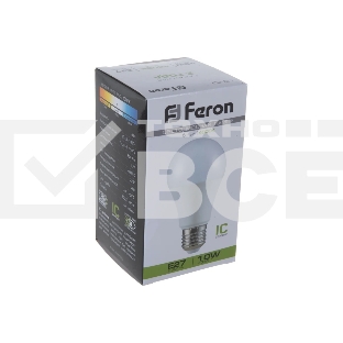 Лампа светодиодная FERON LB-92 (25458) 10W 230V E27 4000K A60
