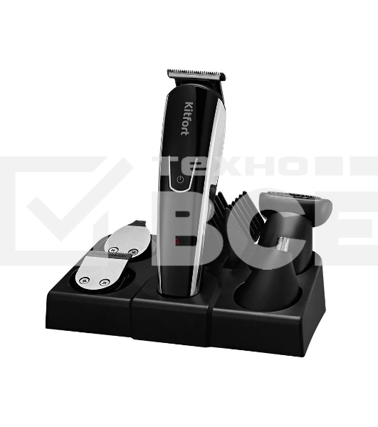 Триммер Kitfort КТ-3109 черный/серебристый 3Вт (насадок в компл:10шт)