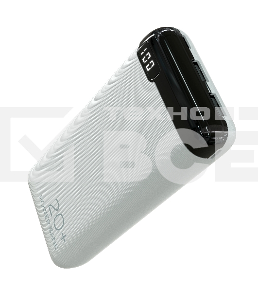 Портативный аккумулятор More choice (4620202550514) PB19-20 2USB 2.1A - 20000mAh белый