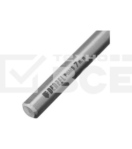 Сверло спиральное по металлу Denzel 7,0 x 109мм, Р6М5, Golden Tip