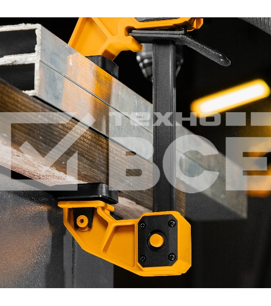 Струбцина Denzel F-образная, быстрозажимная, 150 х 80 мм, усиленный нейлоновый корпус