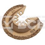 Насадка для МФИ Denzel режущая полукруг., HM, по плитке и дереву, 65 мм, фото2