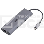 Док станция Dahua 8 in 1 USB 3.1 Type-C to USB 3.0 + HDMI + RJ45 + SD/TF + PD Docking Station, фото2