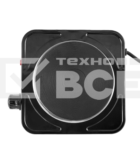 Плита настольная электрическая Centek CT-1506 черный, 1конф ЧУГУН 155мм, 1000Вт, индикатор работы