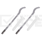 Комплект плоских кронштейнов Royal Thermo с дюбелями 7,2х170мм, серебристые, фото 1