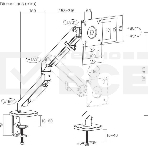 Кронштейн для мониторов Ultramounts UM734WD серый/коричневый 17'-27' макс.7кг крепление к столешнице поворот и наклон, фото4