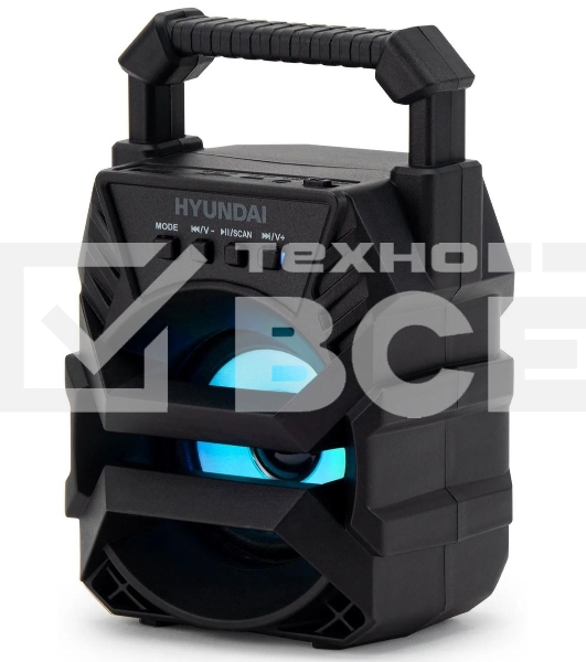 Колонка портативная Hyundai H-PS1000 черный 9 Вт 1.0 BT/USB 10м 500mAh