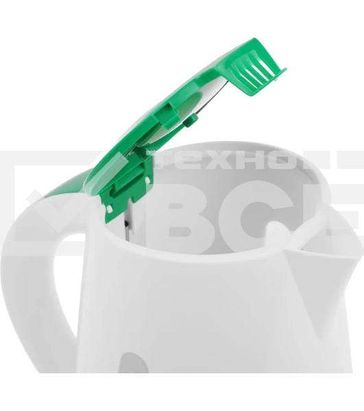 Чайник электрический Великие Реки Томь-1 белый/зеленый