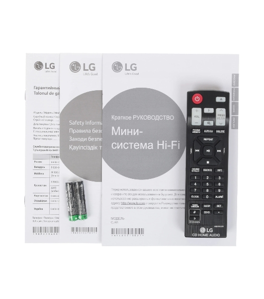Мини-аудиосистема LG CJ44 черный 480Вт FM USB BT