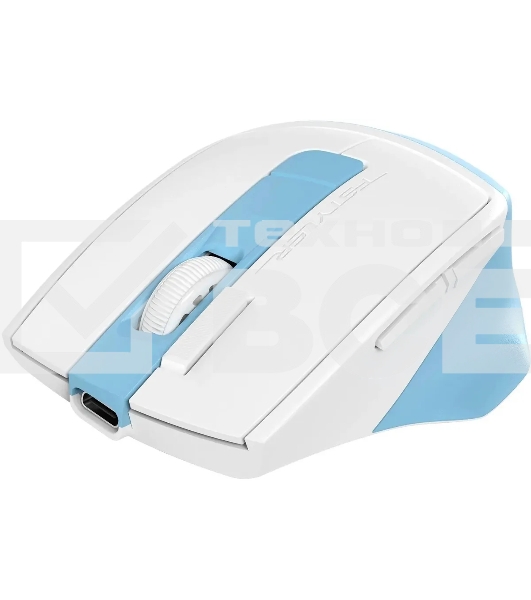 Мышь беспроводная A4Tech Fstyler FG45CS Air голубой/белый оптическая (2000dpi) silent беспроводная USB для ноутбука (7but)