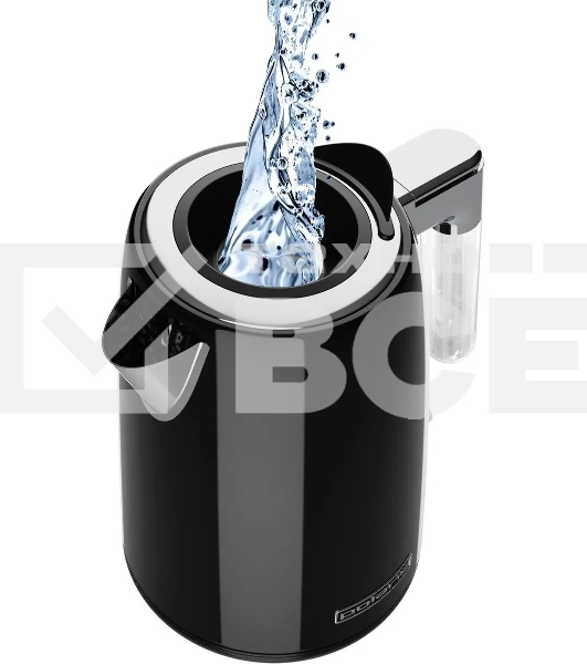 Чайник электрический Polaris PWK 1746CA Water Way Pro 1.7л. 2200Вт черный (корпус: нержавеющая сталь)