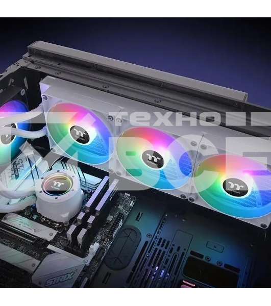 Система водяного охлаждения Thermaltake TH420 V2 Snow Edition ARGB Soc-AM5/AM4/1151/1200/1700 белый 4-pin 34.7dB Al+Cu Ret (CL-W378-PL14SW-A)