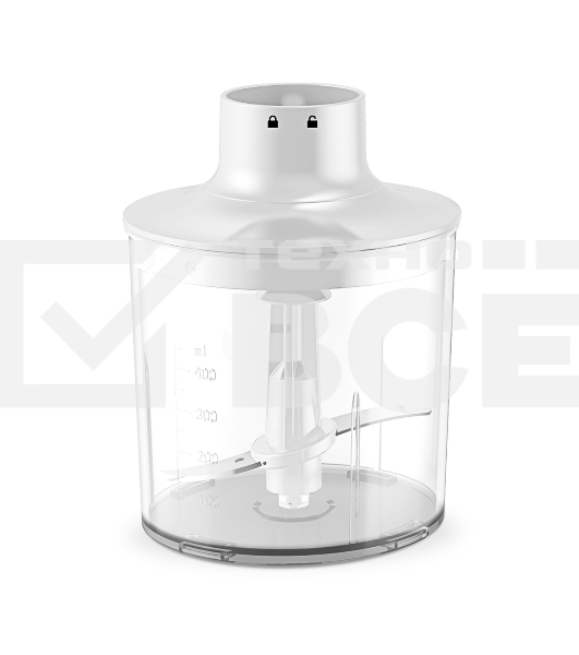 Блендер Centek CT-1349 (белый) 1000Вт, 3в1, блендер/венчик/чоппер 400мл +мерн стакан 600мл