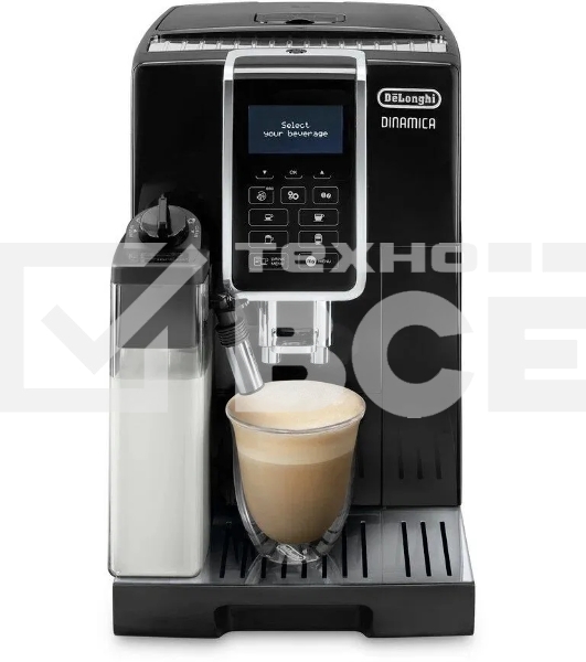 Кофемашина автоматическая DeLonghi ECAM 350.55.B черный, исп. кофе - зерновой/молотый, 1.8 л, 1450 Вт, 15 Бар.