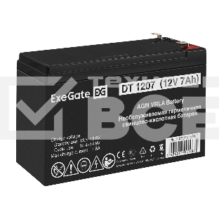 Аккумуляторная батарея ExeGate DT 1207 (12V 7Ah, клеммы F2)