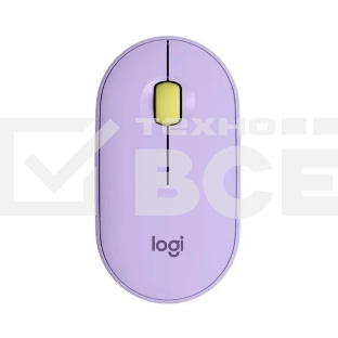 Мышь беспроводная Logitech Pebble M350 фиолетовый, 1000 dpi, радиоканал, Bluetooth, USB, кнопки - 3