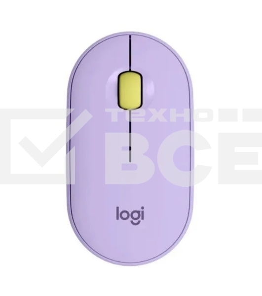 Мышь беспроводная Logitech Pebble M350 фиолетовый, 1000 dpi, радиоканал, Bluetooth, USB, кнопки - 3