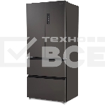 Холодильник Hyundai CM55043F черная сталь трехкамерный 354/186л морозилка снизу, No Frost, Side by Side, фото7