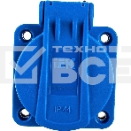 Розетка панельная IEK MAGNUM PSN71-016-3-2-44-K07 2P+PE 16А IP44 РП11-3 с защ. крышкой с заземл. син., фото4