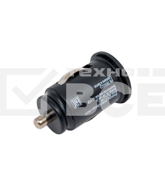 Автомобильное зарядное устройство Qumo Energy light (Charger 0034), 2USB, 2А, черный