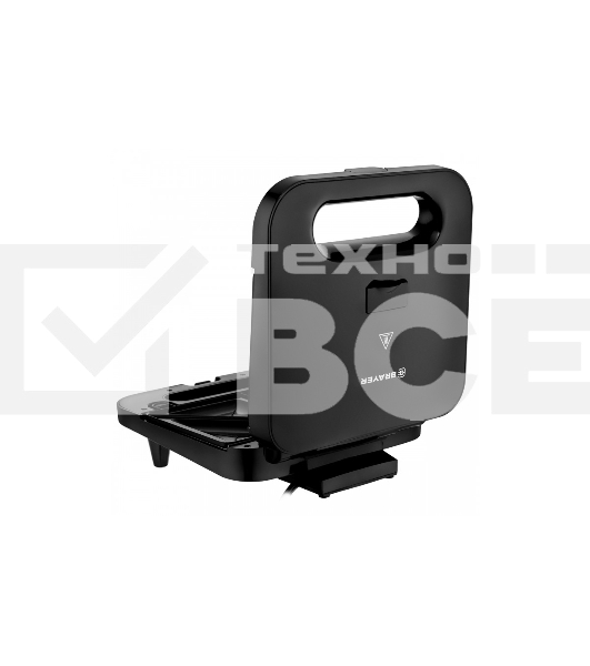 Сэндвичница BRAYER BR2202 3 в 1: сэндв, вафли, гриль, 750 Вт, съем.пласт 22,3*13,1 см, антиприг.пок